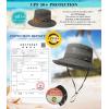 imageTOPEX LXLXXL Waterproof UPF50 Wide Brim Sun Hat wBreathable Vented MeshDark Gray