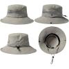 imageTOPEX LXLXXL Waterproof UPF50 Wide Brim Sun Hat wBreathable Vented MeshLight Grey