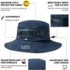 imageTOPEX LXLXXL Waterproof UPF50 Wide Brim Sun Hat wBreathable Vented MeshNavyblue