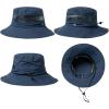 imageTOPEX LXLXXL Waterproof UPF50 Wide Brim Sun Hat wBreathable Vented MeshNavyblue