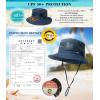 imageTOPEX LXLXXL Waterproof UPF50 Wide Brim Sun Hat wBreathable Vented MeshNavyblue