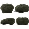 imageTOPEX LXLXXL Wool Tweed Newsboy Cap for Men Paperboy Warm Winter Hat Vintage Flat Ivy Cabbie Gatsby CapPlaid Green