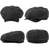 imageTOPEX LXLXXL Wool Tweed Newsboy Cap for Men Paperboy Warm Winter Hat Vintage Flat Ivy Cabbie Gatsby CapPlaid Navy Blue