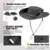 imageTOPEX Oversized XL XXL Mens Sun Hats Wide Brim Fishing Safari UPF50 Crown Big Head Chin Cord95552grey