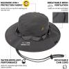 imageTOPEX Oversized XL XXL Mens Sun Hats Wide Brim Fishing Safari UPF50 Crown Big Head Chin Cord95552grey