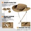 imageTOPEX Oversized XL XXL Mens Sun Hats Wide Brim Fishing Safari UPF50 Crown Big Head Chin Cord95552khaki