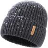imageTOPEX DryKnit Waterproof LXLXXL Winter Fleece Lined Beanie Hat for Men Women Warm Knit Watch Skull Cap Cold WeatherCharcoalforge