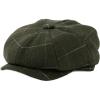 imageTOPEX LXLXXL Wool Tweed Newsboy Cap for Men Paperboy Warm Winter Hat Vintage Flat Ivy Cabbie Gatsby CapPlaid Green