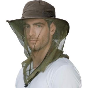 imageComhats Net Nylon Mesh Veil Bucket Hats for Men Sun UV Protection FishingGardeningBoating Outdoor99742armygreen