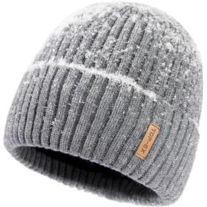 imageTOPEX DryKnit Waterproof LXLXXL Winter Fleece Lined Beanie Hat for Men Women Warm Knit Watch Skull Cap Cold WeatherGrayurban