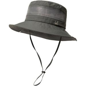 imageTOPEX LXLXXL Waterproof UPF50 Wide Brim Sun Hat wBreathable Vented MeshDark Gray