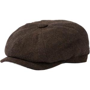 imageTOPEX LXLXXL Wool Tweed Newsboy Cap for Men Paperboy Warm Winter Hat Vintage Flat Ivy Cabbie Gatsby CapBrownherringbone