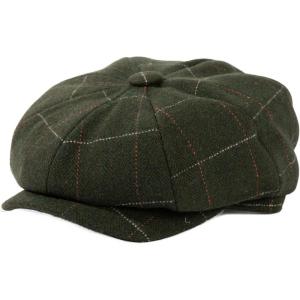 imageTOPEX LXLXXL Wool Tweed Newsboy Cap for Men Paperboy Warm Winter Hat Vintage Flat Ivy Cabbie Gatsby CapPlaid Green