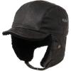 imageComhats Aviator Hat Faux Leather Pilot Cap Oversize Adult Men Winter Trapper Hunting Hat 5666CMBlack