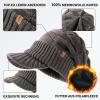 imageOversize LXLXXL Merino Wool Slouchy Waterproof Visor Beanie Big Large Head Knit HatGrey