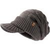 imageOversize LXLXXL Merino Wool Slouchy Waterproof Visor Beanie Big Large Head Knit HatGrey