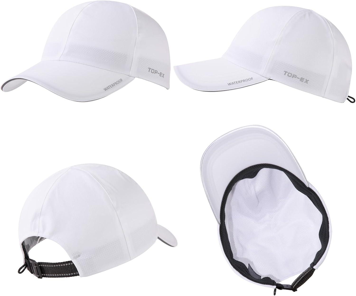 imageOversized XL XXL Waterproof All Weather Performance Running Cap Recycled Unstructured Baseball Hat Urban StormStorm White