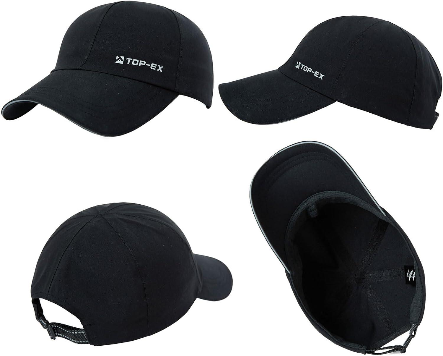 imageOversized XL XXL Waterproof All Weather Performance Running Cap Recycled Unstructured Baseball Hat Urban StormUrban Black