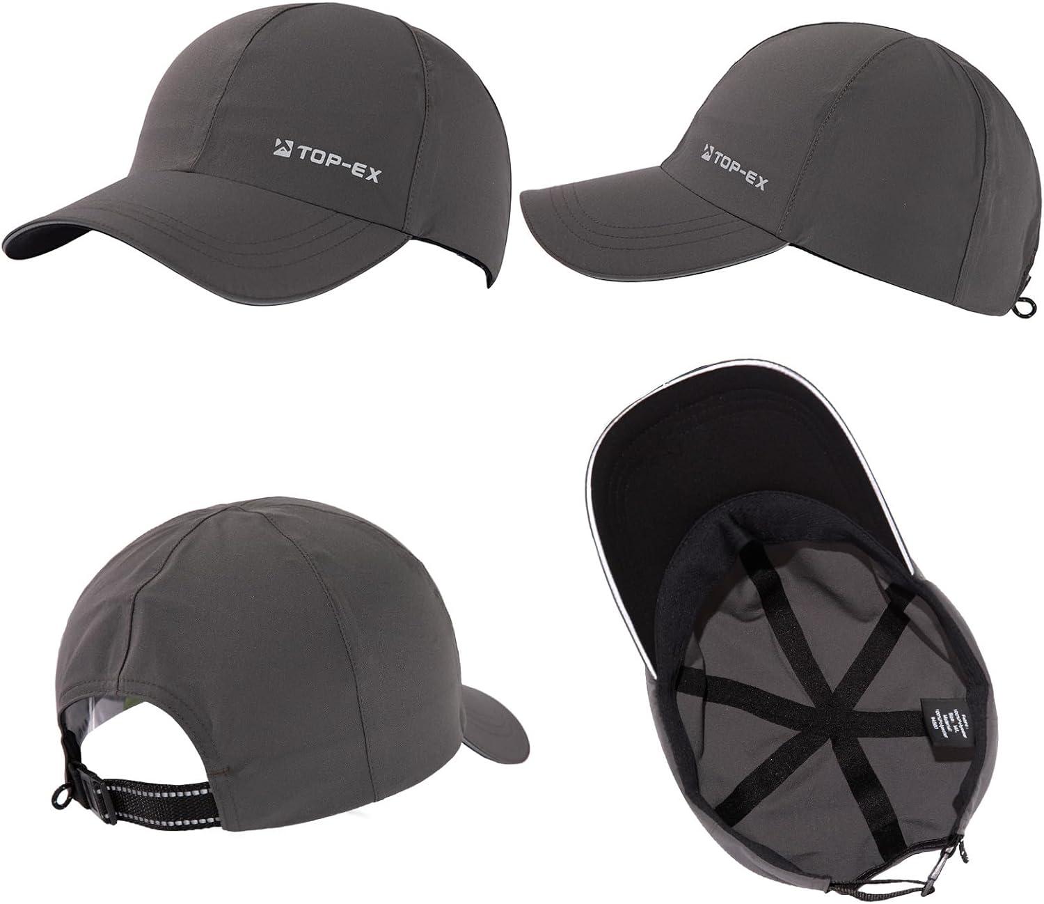 imageOversized XL XXL Waterproof All Weather Performance Running Cap Recycled Unstructured Baseball Hat Urban StormUrban Darkgrey