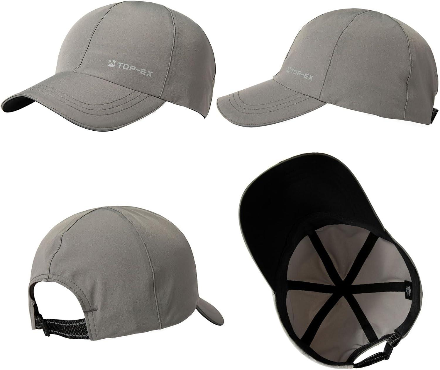 imageOversized XL XXL Waterproof All Weather Performance Running Cap Recycled Unstructured Baseball Hat Urban StormUrban Grey