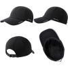 imageOversized XL XXL Waterproof All Weather Performance Running Cap Recycled Unstructured Baseball Hat Urban StormStorm Black