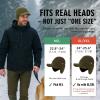 imageTOPEX DryKnit Waterproof Merino Wool Beanie Hat with Brim Ear Flaps Fleece Lined Ski Cap for Cold Weather ampamp Large HeadsGreen