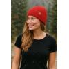 imageTOPEX PolarWool 100 Merino Wool Beanie Hat for Men Women  Warm Soft Knit Winter Hat for Large Heads Hiking RunningRed