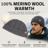 imageTOPEX PolarWool 100 Merino Wool Fisherman Beanie Hat  Soft Single Layer Warm Short Sailor Trawler Cap for Men WomenConcrete Grey