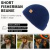 imageTOPEX PolarWool 100 Merino Wool Fisherman Beanie Hat  Soft Single Layer Warm Short Sailor Trawler Cap for Men WomenMetro Navy