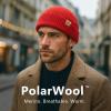imageTOPEX PolarWool 100 Merino Wool Fisherman Beanie Hat  Soft Single Layer Warm Short Sailor Trawler Cap for Men WomenSignal Red
