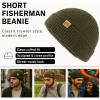 imageTOPEX PolarWool 100 Merino Wool Fisherman Beanie Hat  Soft Single Layer Warm Short Sailor Trawler Cap for Men WomenUrban Olive