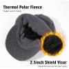 imageTOPEX PolarWool 100 Merino Wool Winter Hat for Men Fleece Lined Visor Beanie with Brim Outdoor Knit Cap for Cold WeatherGray