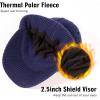 imageTOPEX PolarWool 100 Merino Wool Winter Hat for Men Fleece Lined Visor Beanie with Brim Outdoor Knit Cap for Cold WeatherNavy