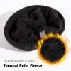 imageTOPEX PolarWool Merino Wool Beanie FleeceLined Warm Winter Hat for Cold Weather Hiking Skiing RunningBlack