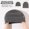 imageTOPEX PolarWool Merino Wool Beanie FleeceLined Warm Winter Hat for Cold Weather Hiking Skiing RunningGrey