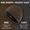 imageTOPEX PolarWool Wool Beanie Hat for Men Women Fleece Lined Skull Cap Winter Knit Hat Watch Caps Reversible ampamp WindproofGreen