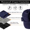 imageTOPEX Waterproof Merino Wool Visor Beanie Winter Hat with Brim for Men ampamp Women  Knit Cap with Bill Beanies Stocking Warm Fleece Lined for Cold Weather Protection Outdoor Black Medium Large