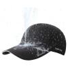 imageOversized XL XXL Waterproof All Weather Performance Running Cap Recycled Unstructured Baseball Hat Urban StormStorm Black
