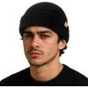 imageTOPEX PolarWool 100 Merino Wool Fisherman Beanie Hat  Soft Single Layer Warm Short Sailor Trawler Cap for Men WomenCity Black