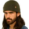 imageTOPEX PolarWool Merino Wool Fisherman Beanie  Dual Layer Knit Hat with Two Styles for Large HeadsArmy Green