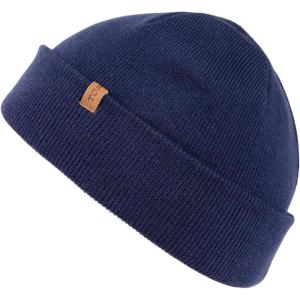 imageTOPEX PolarWool Merino Wool Fisherman Beanie  Dual Layer Knit Hat with Two Styles for Large HeadsNavy Blue