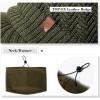 imageTOPEX DryKnit Waterproof Merino Wool Visor Beanie ampamp Polar Fleece Neck Warmer Set  Winter Hat for Cold WeatherGreenset Waterproof