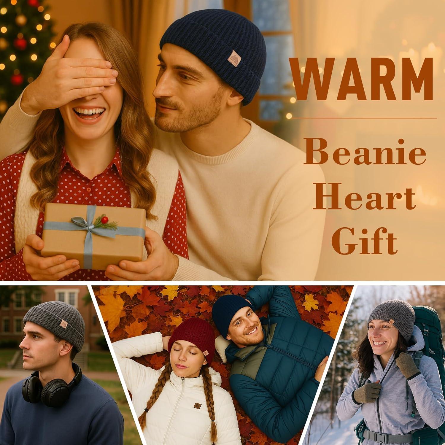 imagePolarWool LXLXXL Merino Wool Waffle Fisherman Beanie Watch Cap DualLayer 2 Styles Warm Winter Knit Hat for Men WomenGrayurban