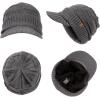 imageDryKnit Waterproof LXLXXL Fleece Lined Merino Wool Blend Beanie with Brim Visor Cap Warm Winter Hat for Men WomenGrayurban