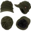 imageDryKnit Waterproof LXLXXL Fleece Lined Merino Wool Blend Beanie with Brim Visor Cap Warm Winter Hat for Men WomenOliveranger