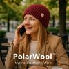 imagePolarWool LXLXXL Merino Wool Waffle Fisherman Beanie Watch Cap DualLayer 2 Styles Warm Winter Knit Hat for Men WomenBurgundyember