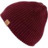 imagePolarWool LXLXXL Merino Wool Waffle Fisherman Beanie Watch Cap DualLayer 2 Styles Warm Winter Knit Hat for Men WomenBurgundyember