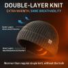 imagePolarWool LXLXXL Merino Wool Waffle Fisherman Beanie Watch Cap DualLayer 2 Styles Warm Winter Knit Hat for Men WomenBurgundyember