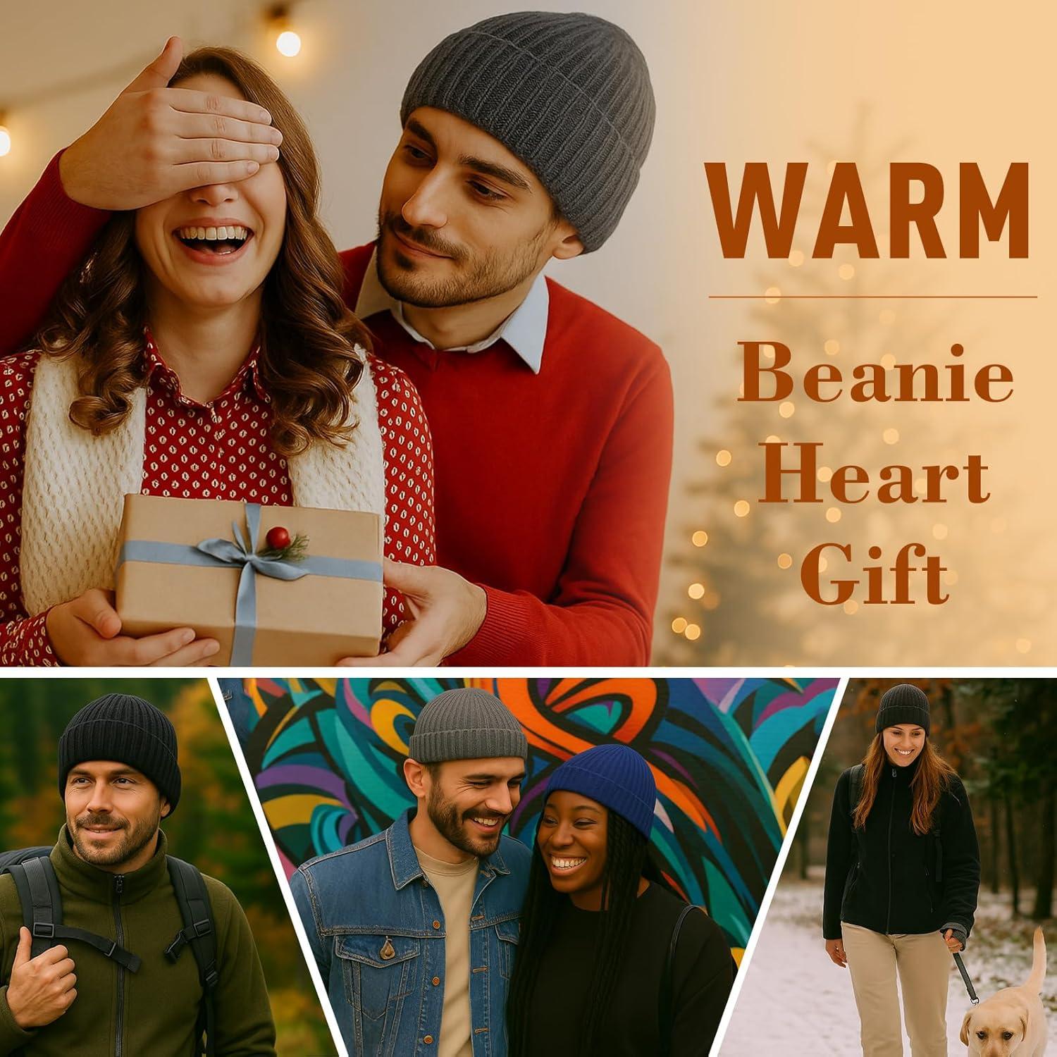 imagePolarWool 100 Merino Wool LXLXXL Fisherman Beanie Watch Cap Single Layer 3 Styles Warm Winter Knit Hat for Men WomenGrayurban