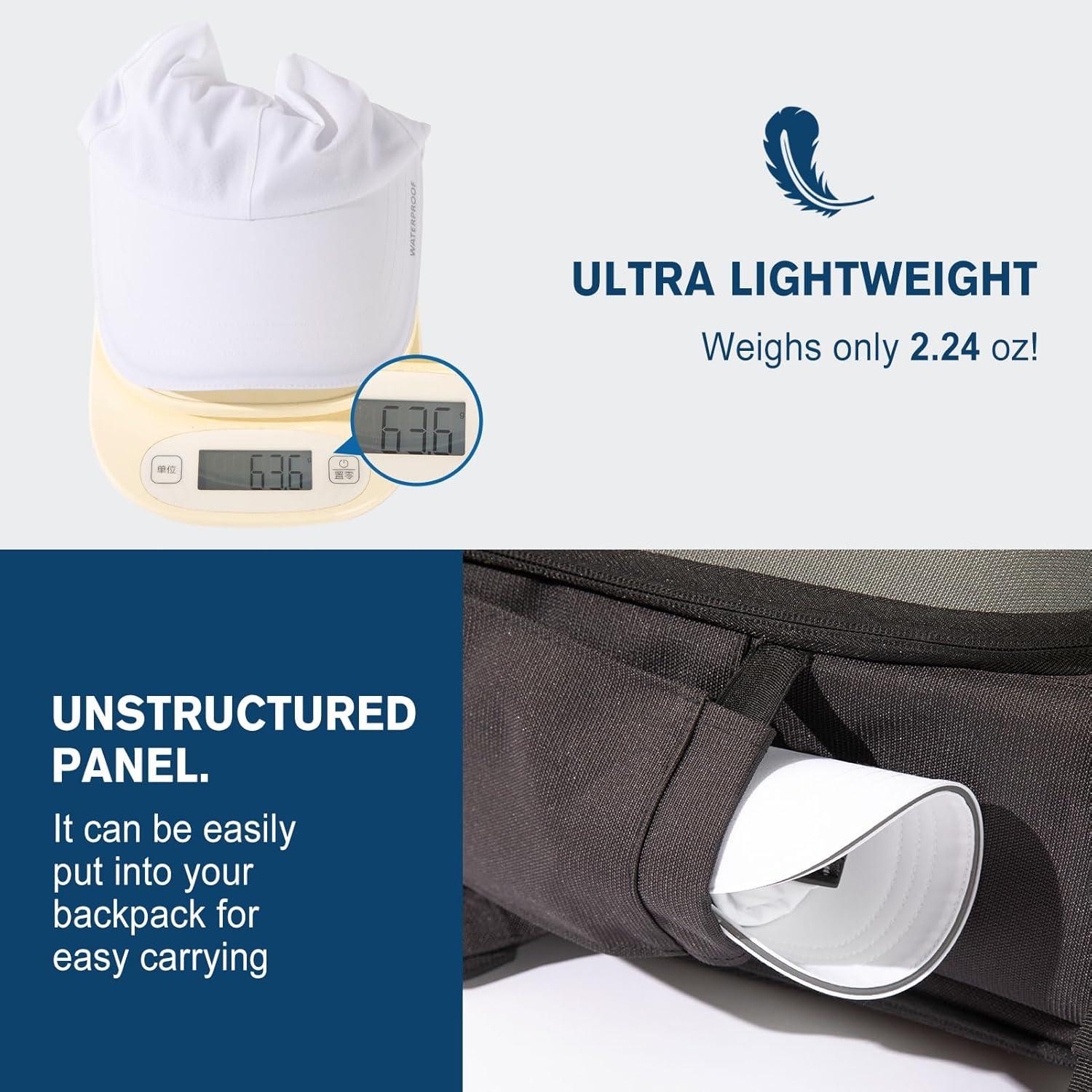 imageTOPEX Large Waterproof Men Women Running Hydro Cooling Hat Baseball Cap for Big Heads White